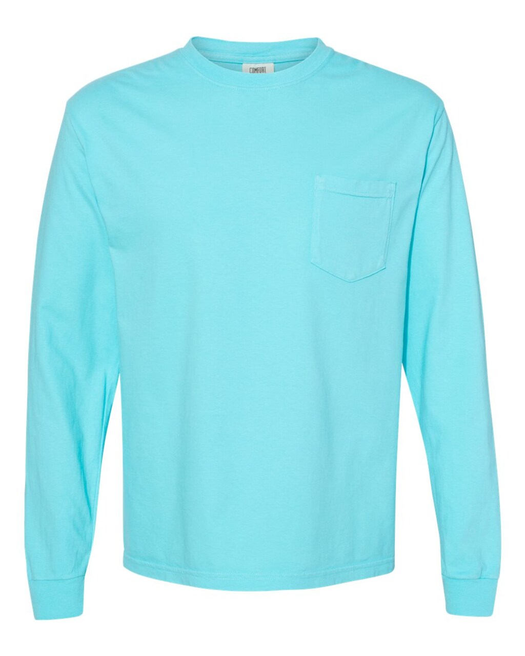 Comfort Colors Garment-Dyed Heavyweight Crewneck Long Sleeve Pocket T-Shirt